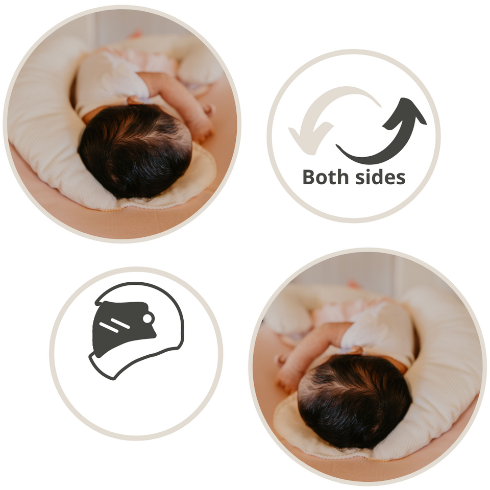 This Pillow For Baby Flat Head gives 2 options to keep your baby on his sides when awake safely and comfortably.  Nowadays, “positional plagiocephaly” is a big topic to care about due to effects nearly one in two infants. This Baby Nest Bed 